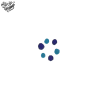 Tatouage éphémère coloré motif points bleus