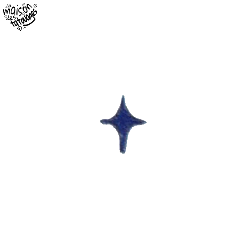Tatouage éphémère coloré motif étoile bleue