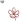 Tatouage éphémère coloré motif fleur rouge