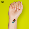 Tatouage éphémère coloré motif arc-en-ciel