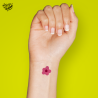 Tatouage éphémère coloré motif fleur rose