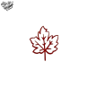 Tatouage éphémère coloré motif feuille rouge