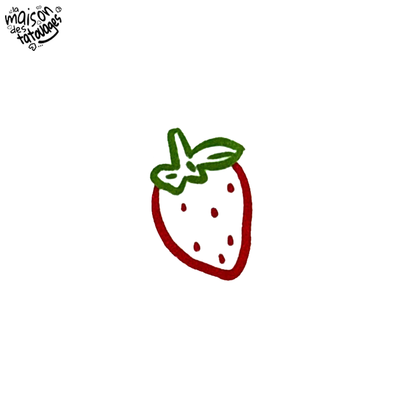Tatouage éphémère coloré motif petite fraise