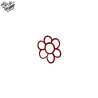 Tatouage éphémère coloré motif fleur pâquerette rouge