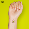 Tatouage éphémère coloré motif fleur tige