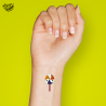 Tatouage éphémère Halloween coloré motif sucette souriante