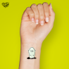 Tatouage éphémère Halloween coloré motif tombe mignonne