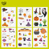 Tatouage éphémère Halloween coloré motif citrouille à bonbons