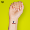 Tatouage éphémère Halloween coloré motif œil ensanglanté