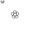 Tatouage éphémère motif fleur arrondie