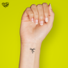 Tatouage éphémère motif nœud fin