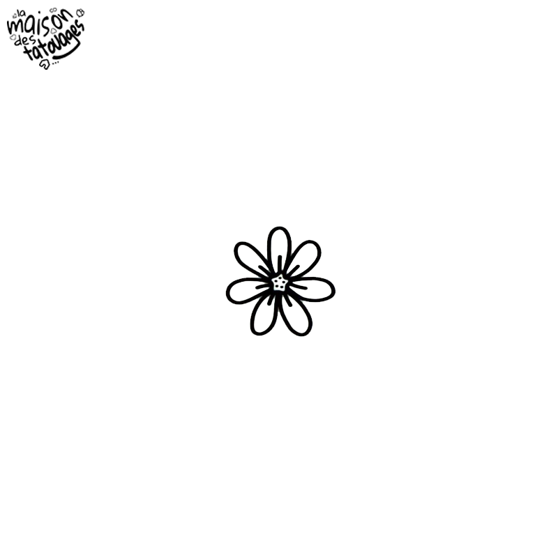 Tatouage éphémère motif fleur fine
