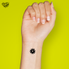 Tatouage éphémère motif fleur noire éclat discret