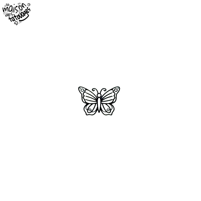 Tatouage éphémère motif papillon fin