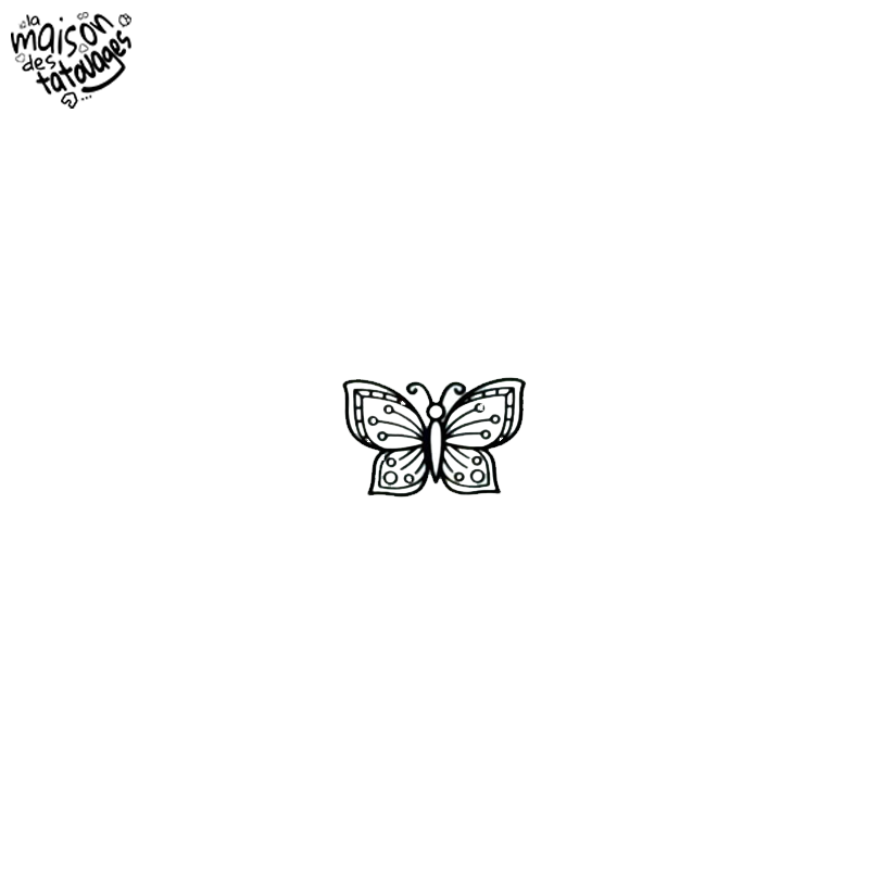 Tatouage éphémère motif papillon orné