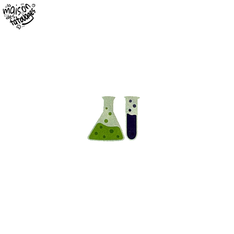 Tatouage éphémère Halloween coloré motif potions magiques