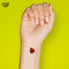 Tatouage éphémère Halloween coloré motif feuille d’érable