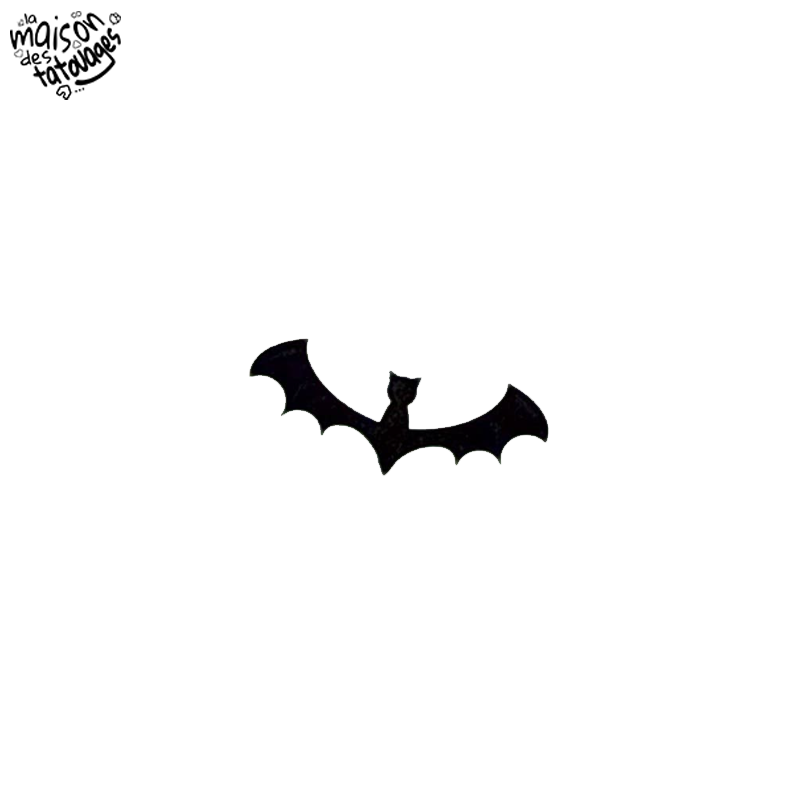 Tatouage éphémère Halloween motif chauve-souris féline