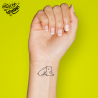 Tatouage éphémère de deux  ours affectueux
