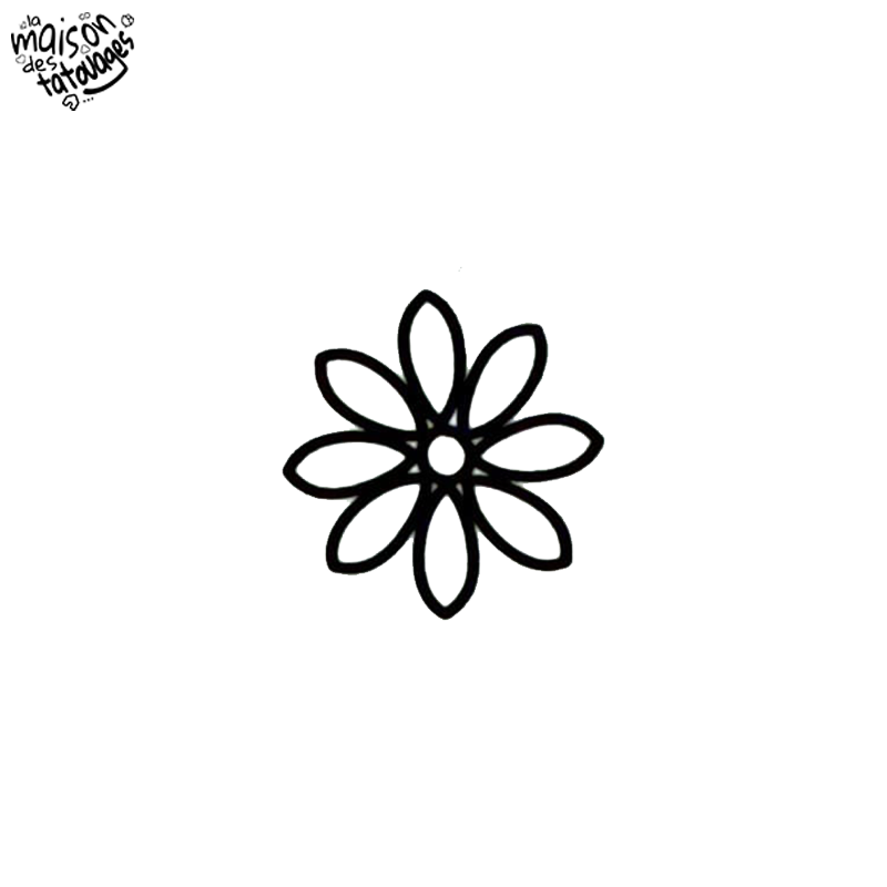 Tatouage éphémère motif fleur géométrique
