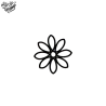 Tatouage éphémère motif fleur géométrique