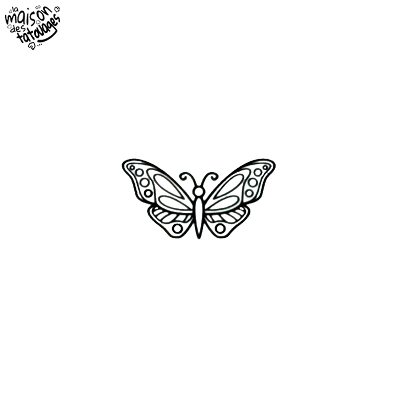 Tatouage éphémère motif papillon élégant danse légère de l’âme