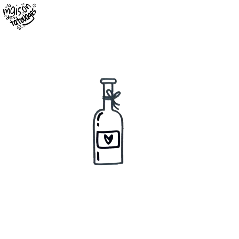 Tatouage éphémère motif bouteille