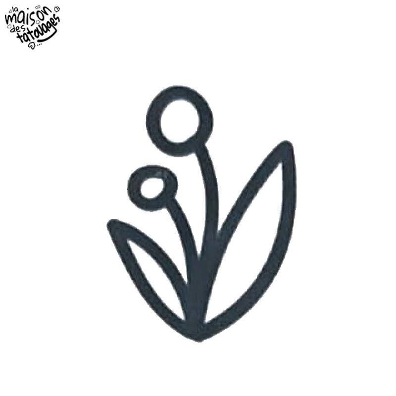 Tatouage éphémère motif fleur stylisée