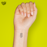 Tatouage éphémère motif fleur cœur