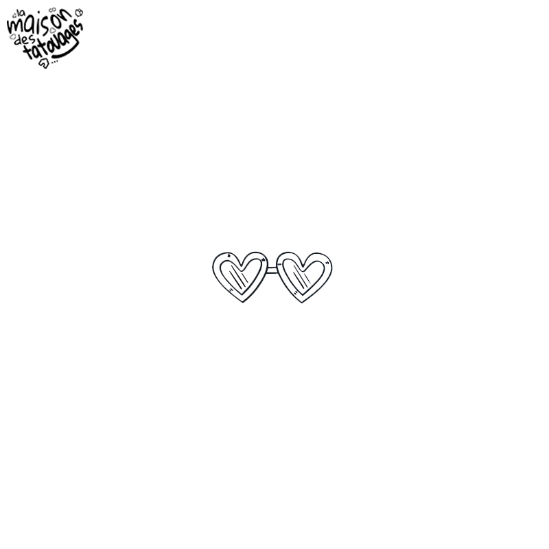 Tatouage éphémère motif  lunette cœur