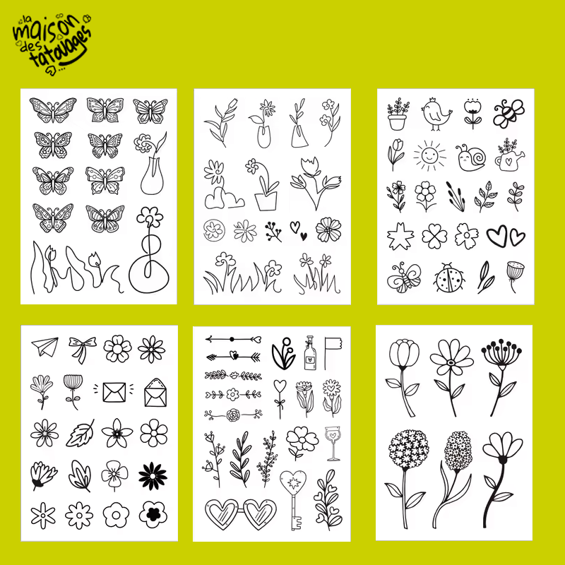 Tatouage éphémère motif clé cœur