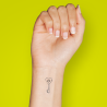 Tatouage éphémère motif clé cœur