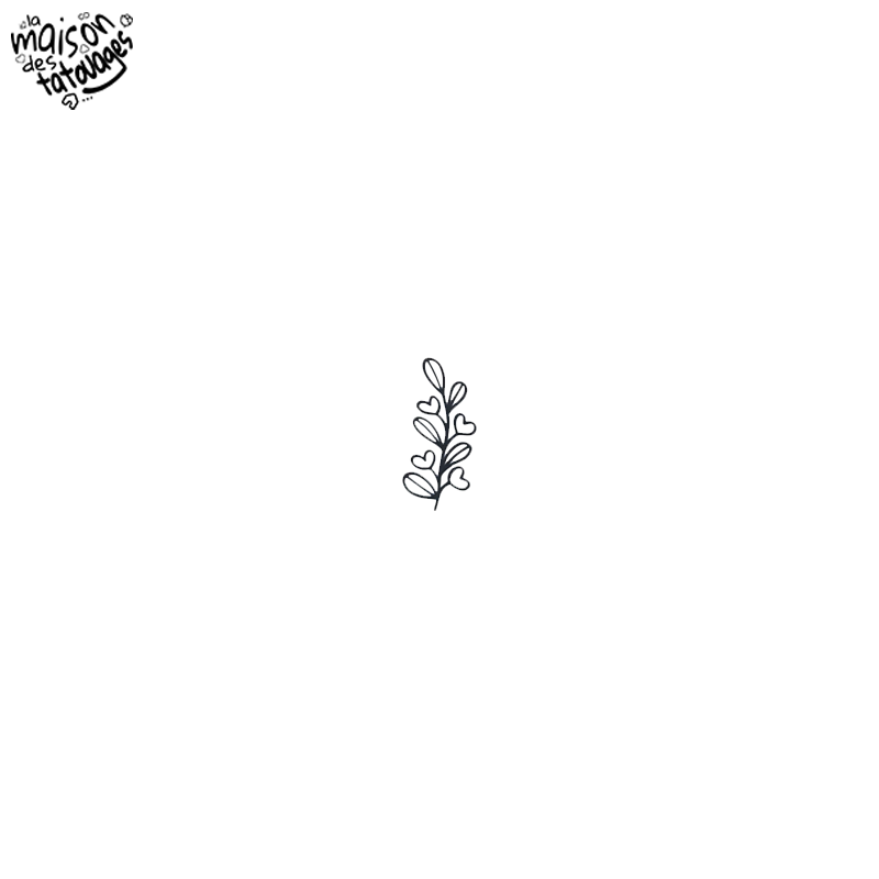 Tatouage éphémère motif branche cœurs