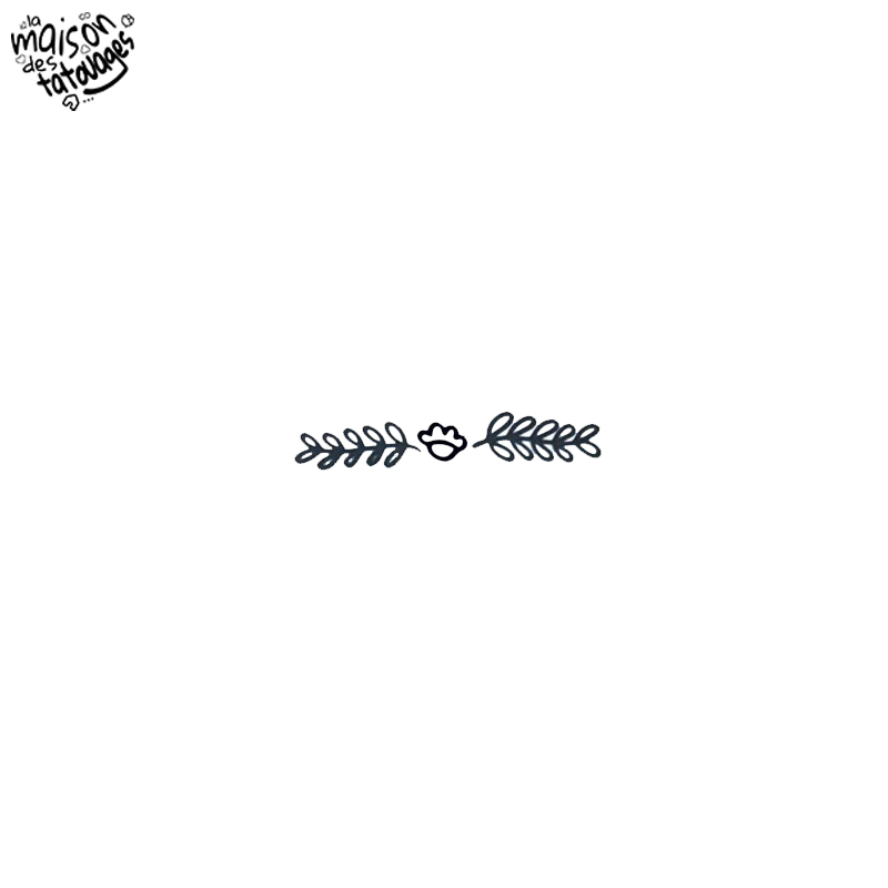 Tatouage éphémère motif  feuillage symétrique