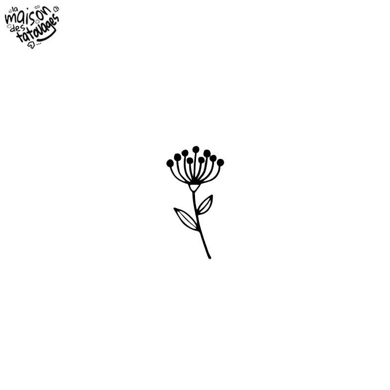 Tatouage éphémère motif fleur poétique