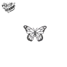 Tatouage éphémère papillon de profil avec une très légère touche de noir