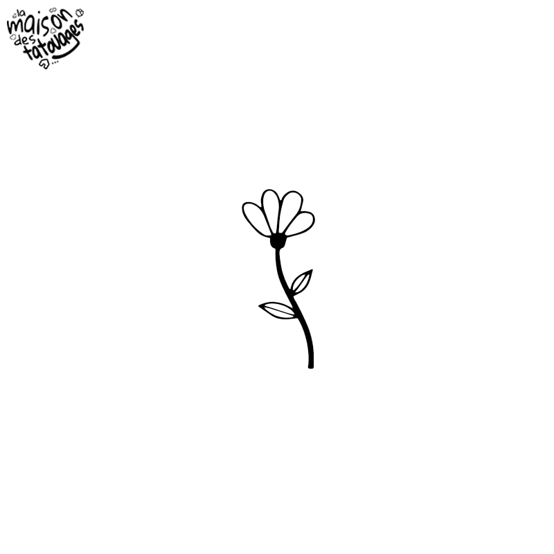 Tatouage éphémère motif fleur ouverte