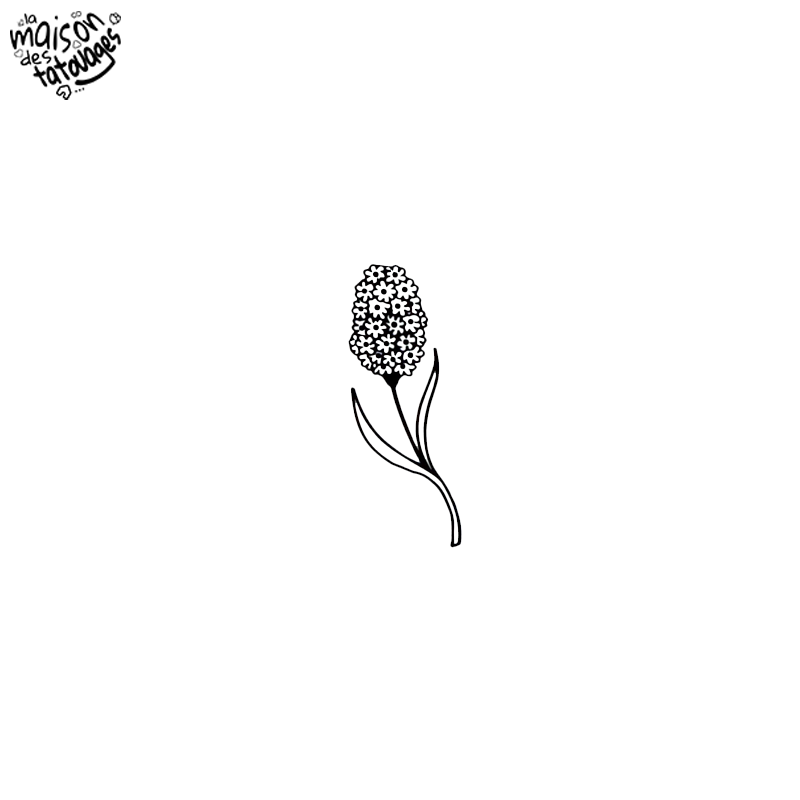 Tatouage éphémère motif grappes fleuries