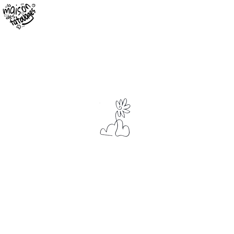Tatouage éphémère motif fleur sur nuage