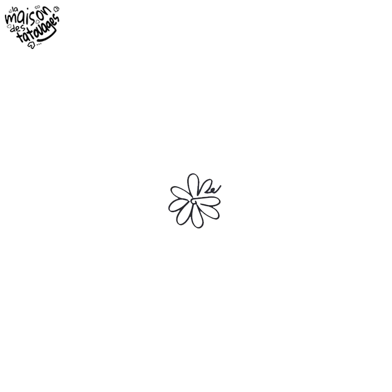 Tatouage éphémère motif fleur croquée