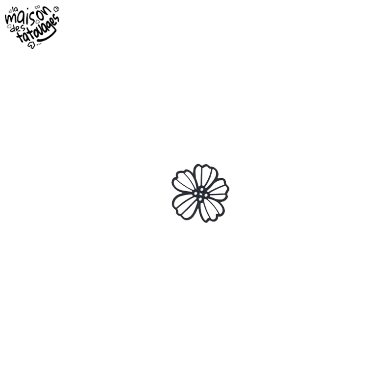 Tatouage éphémère motif fleur épanouie