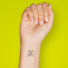 Tatouage éphémère motif herbe et fleurs