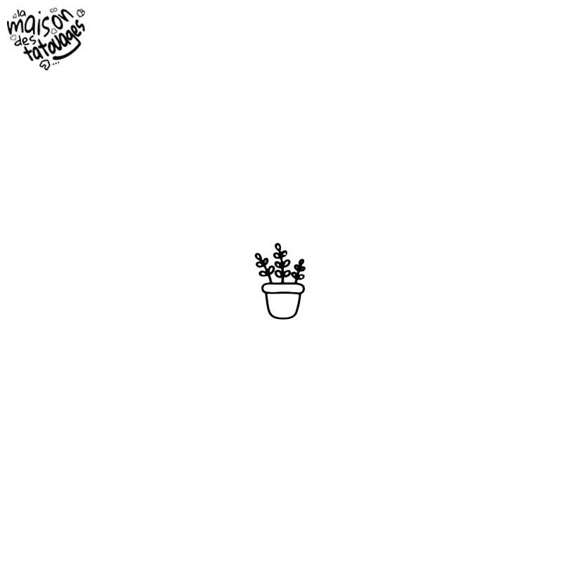 Tatouage éphémère motif plante en pot