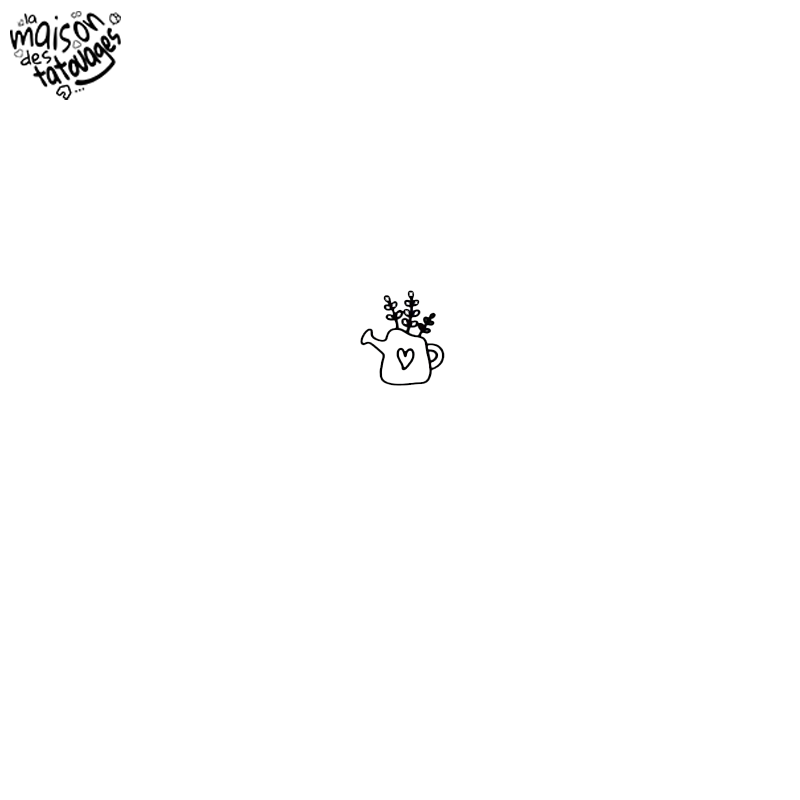 Tatouage éphémère motif arrosoir fleuri