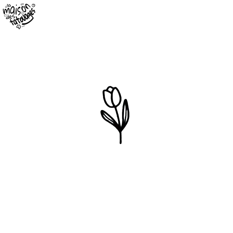 Tatouage éphémère motif tulipe élancée