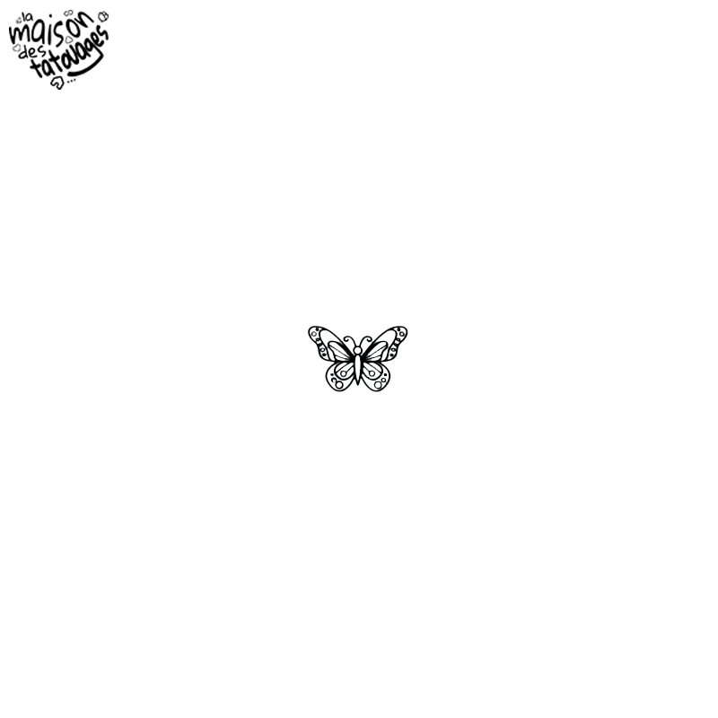 Tatouage éphémère motif papillon graphique