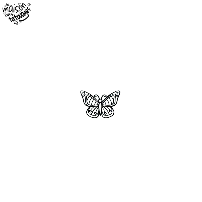 Tatouage éphémère motif papillon élancé