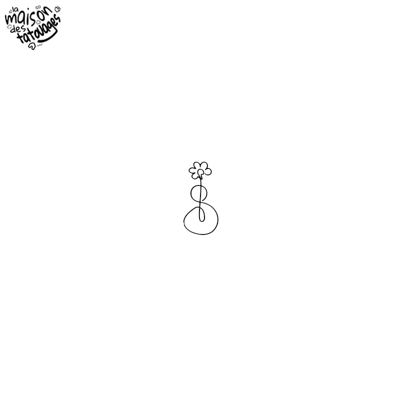 Tatouage éphémère motif fleur en équilibre