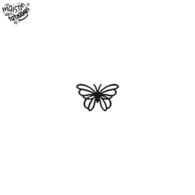 Tatouage éphémère papillon de coté