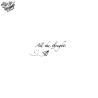 Tatouage éphémère écriture : all the thoughts et avion en papier